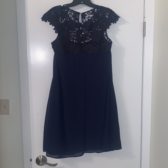Jessica Simpson Crochet Top Dress - Navy - Picture 2 of 3